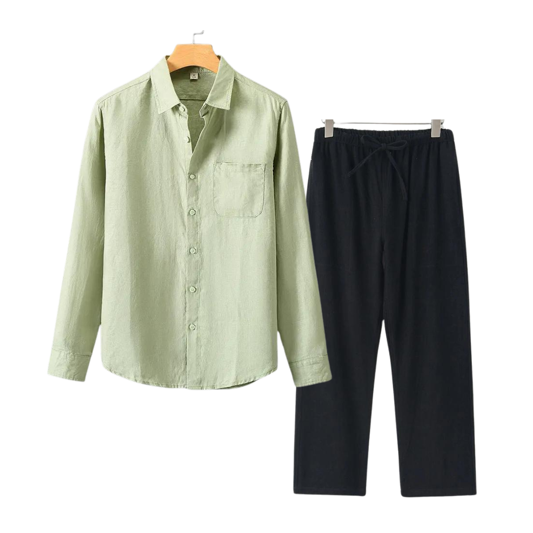 Monaco-Luxe™ | Le Lin — Ensemble Chemise & Pantalon