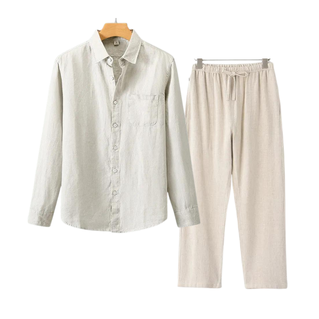 Monaco-Luxe™ | Le Lin — Ensemble Chemise & Pantalon