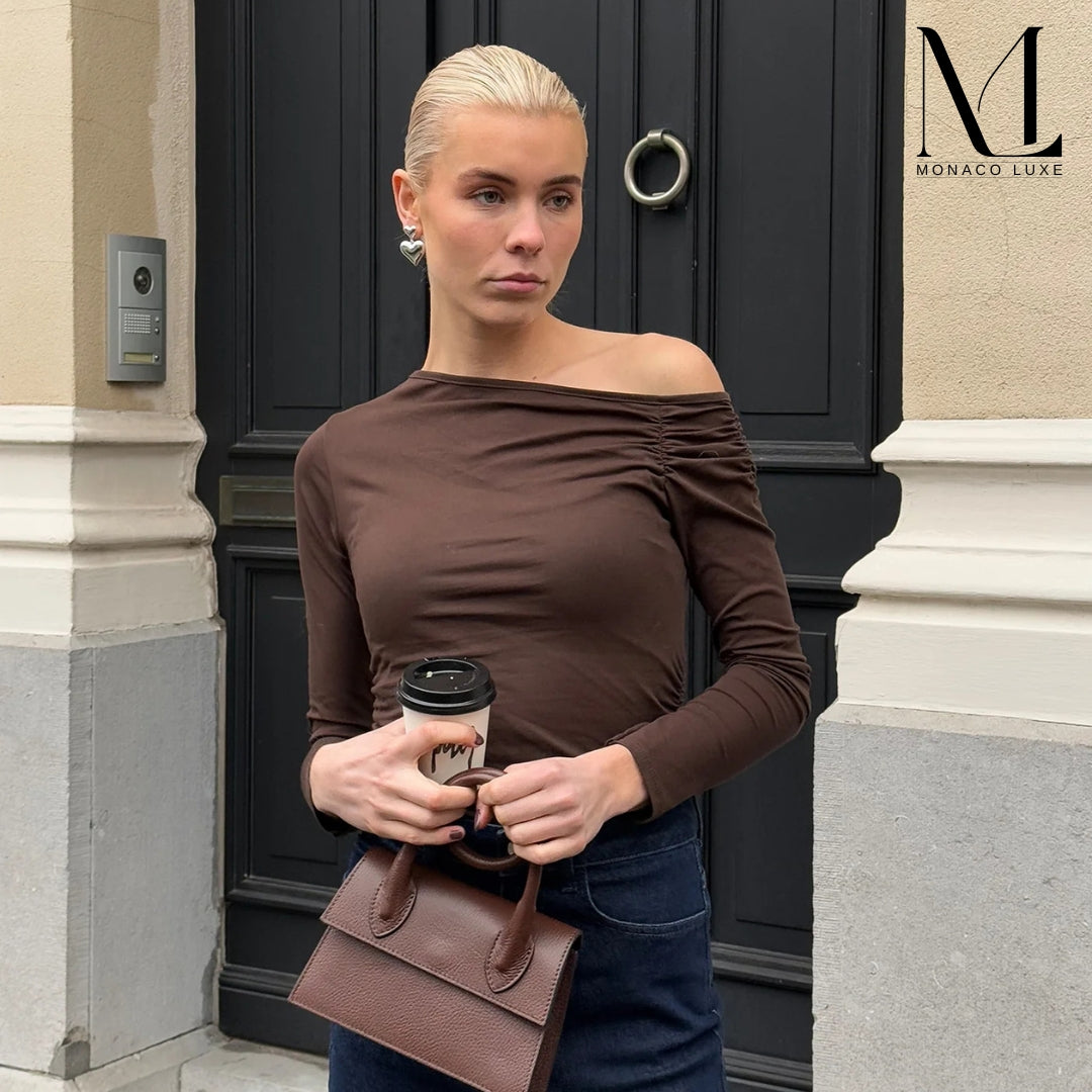 Monaco-Luxe™ | Top froncé à épaules dénudées