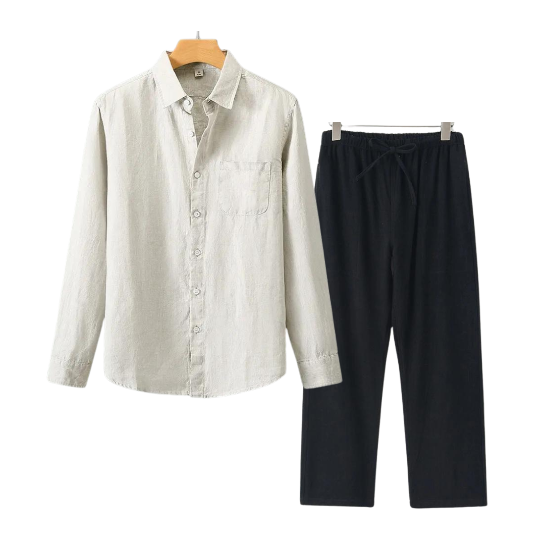 Monaco-Luxe™ | Le Lin — Ensemble Chemise & Pantalon