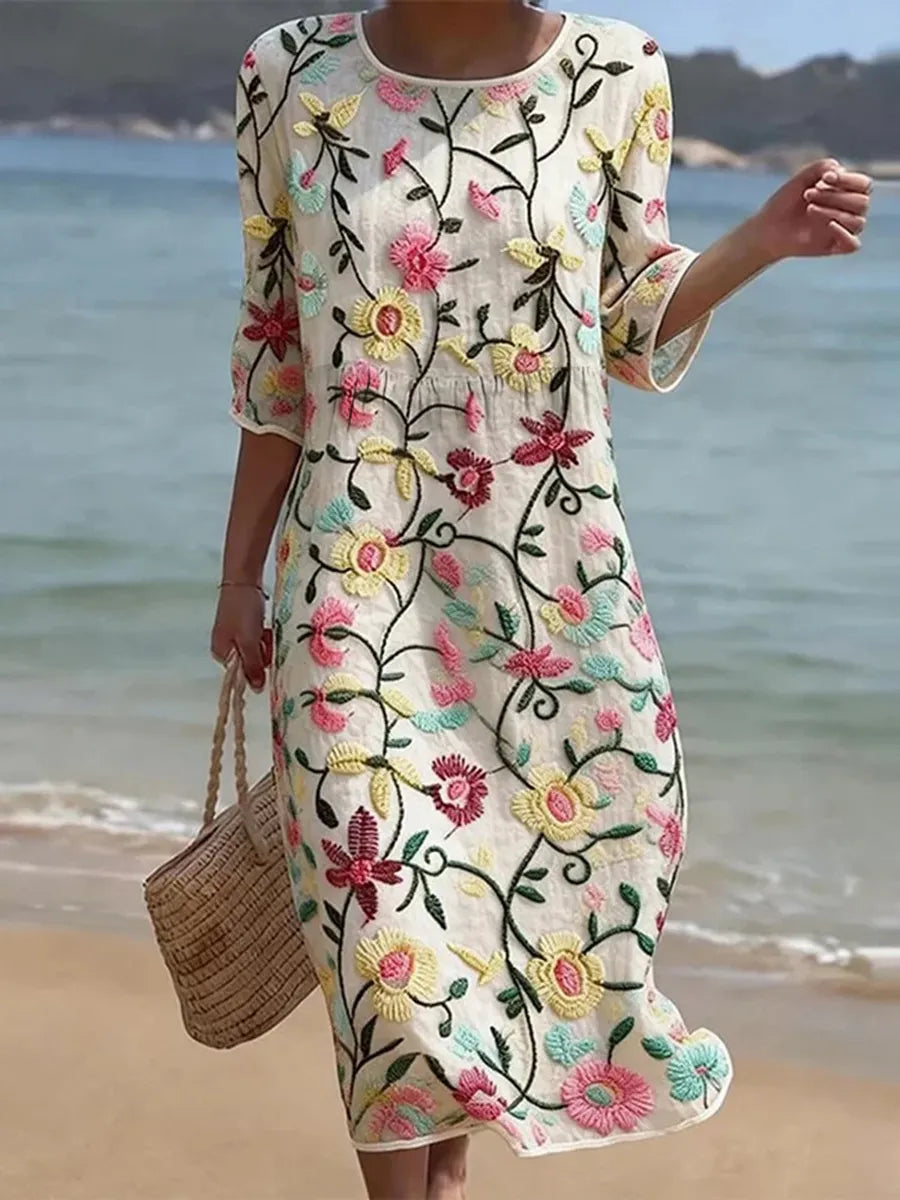 Monaco-Luxe™ | L'Érica — Robe Florale d'Été