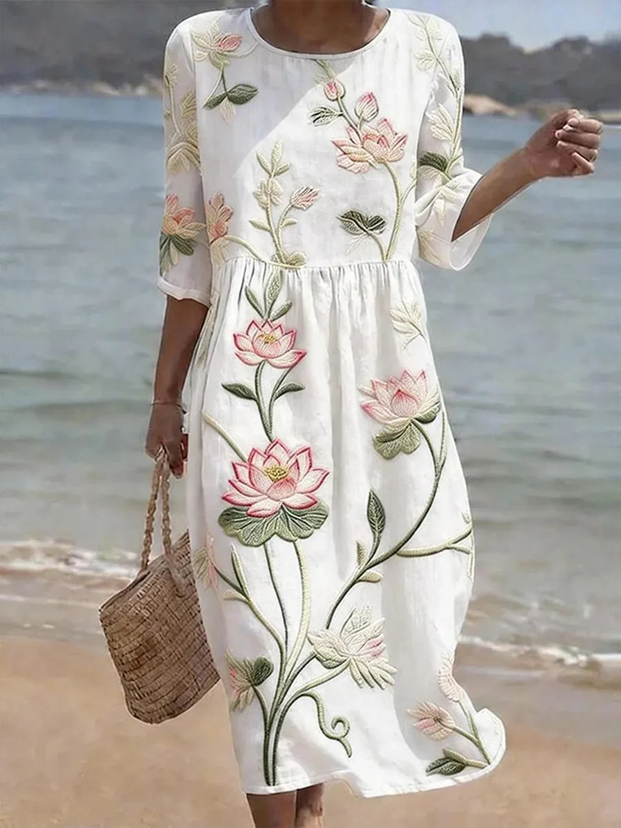 Monaco-Luxe™ | La Chloé — Robe Florale Élégante