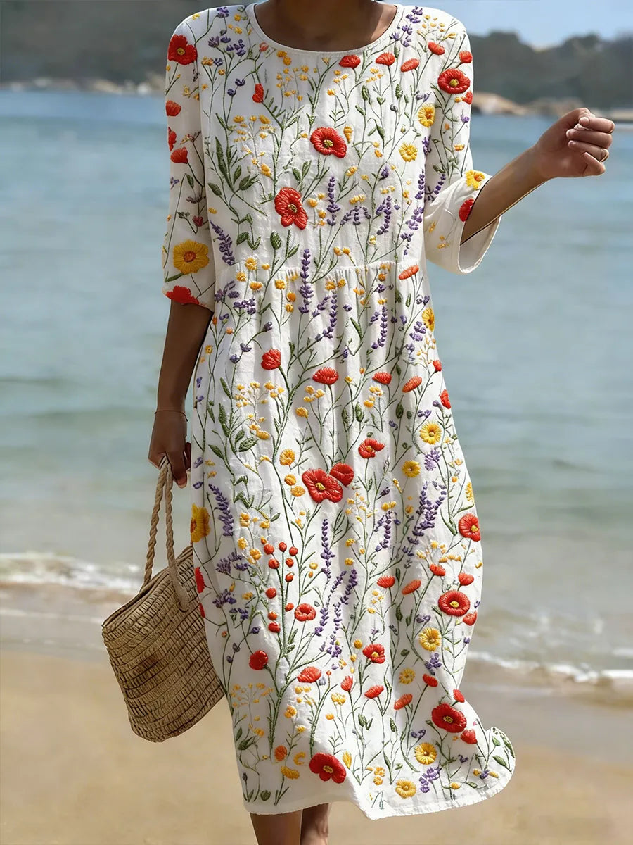 Monaco-Luxe™ | La Nicole — Robe Imprimée Riviera