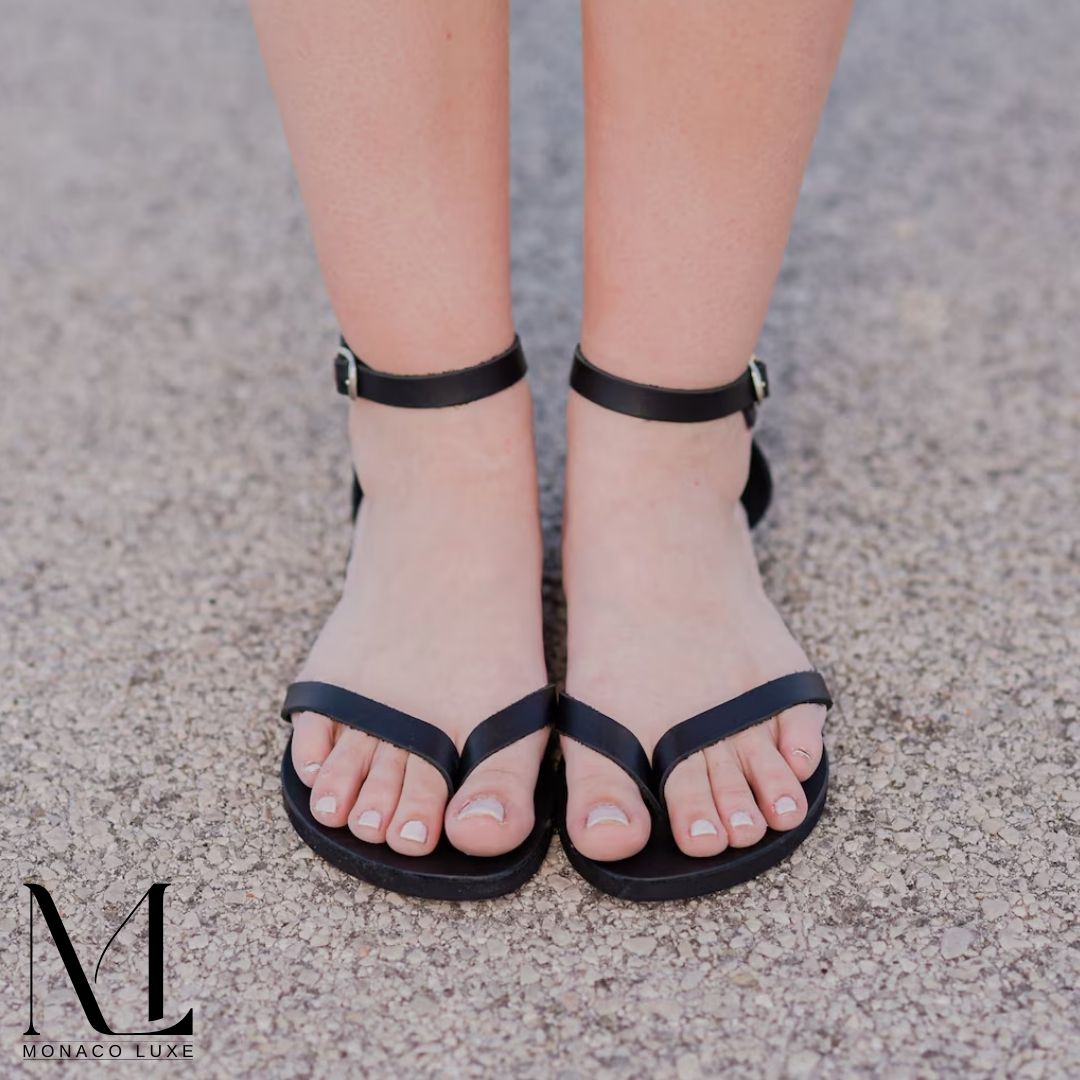 Paros | Monaco-Luxe™ - Sandales minimalistes en cuir pour femme
