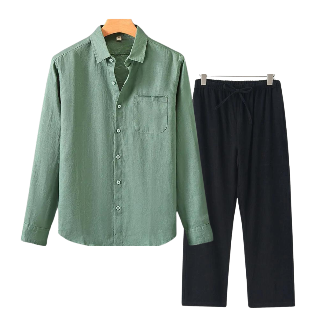 Monaco-Luxe™ | Le Lin — Ensemble Chemise & Pantalon
