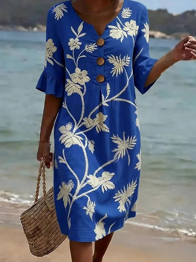 Monaco-Luxe™ | La Cannes — Robe Florale Estivale