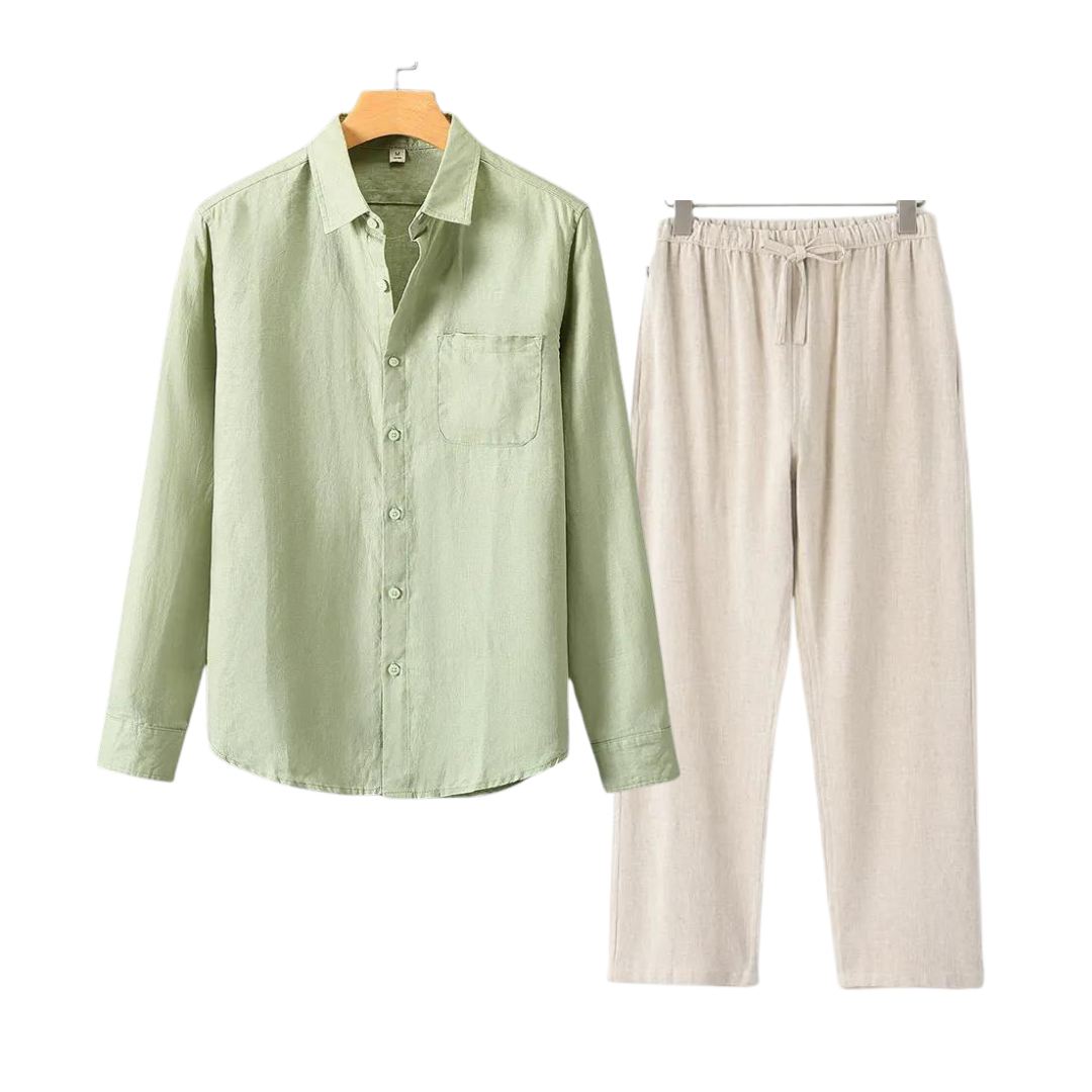Monaco-Luxe™ | Le Lin — Ensemble Chemise & Pantalon