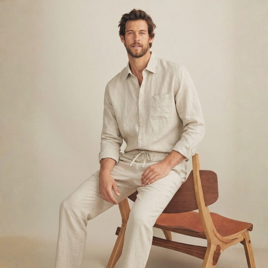 Monaco-Luxe™ | Le Lin — Ensemble Chemise & Pantalon