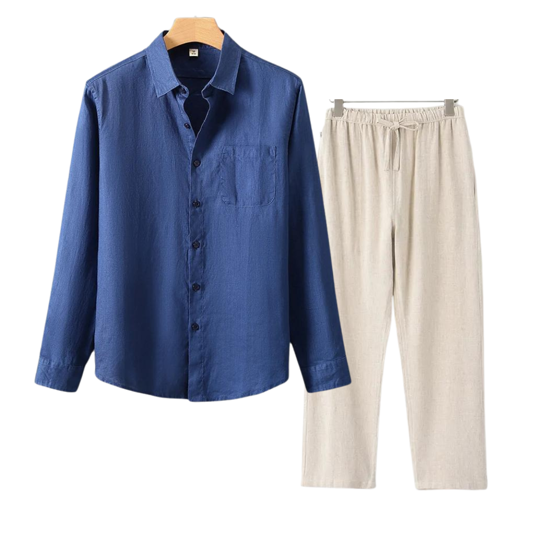 Monaco-Luxe™ | Le Lin — Ensemble Chemise & Pantalon
