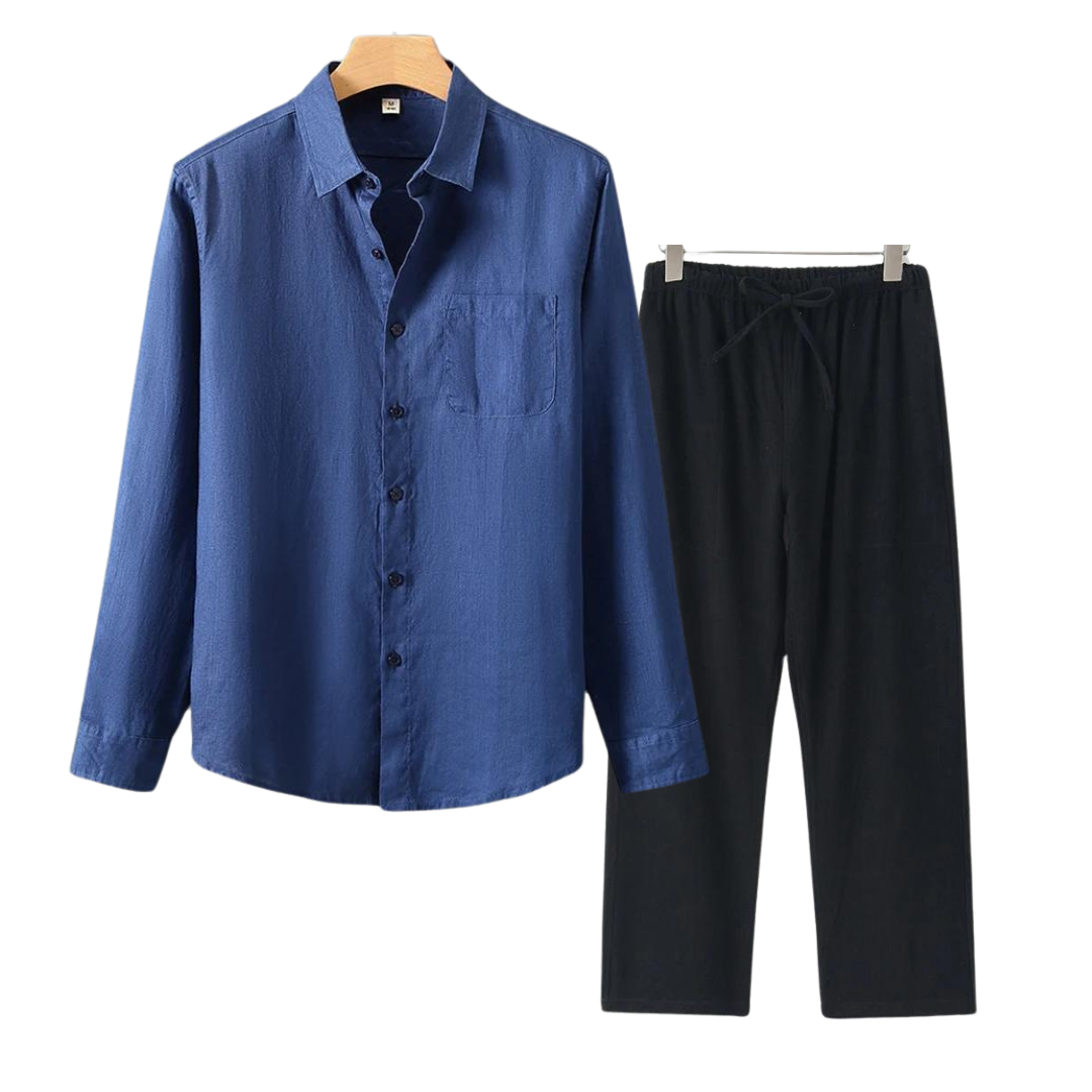 Monaco-Luxe™ | Le Lin — Ensemble Chemise & Pantalon