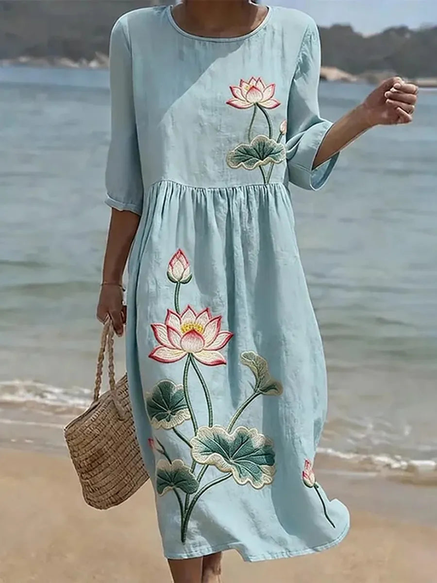 Monaco-Luxe™ | La Vanessa — Robe Florale Riviera