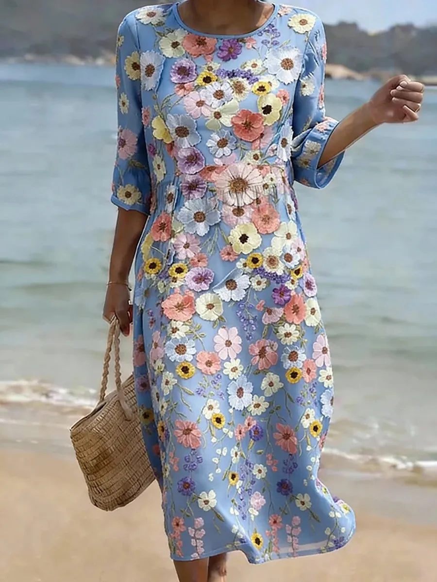 Monaco-Luxe™ | La Brooke — Robe Imprimée Estivale