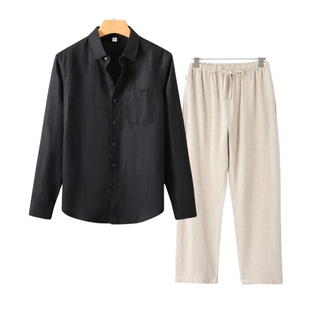 Monaco-Luxe™ | Le Lin — Ensemble Chemise & Pantalon