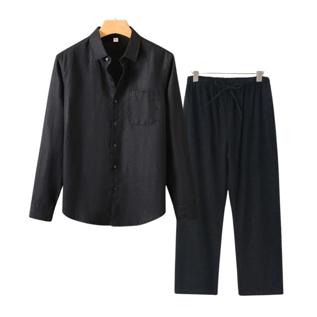 Monaco-Luxe™ | Le Lin — Ensemble Chemise & Pantalon