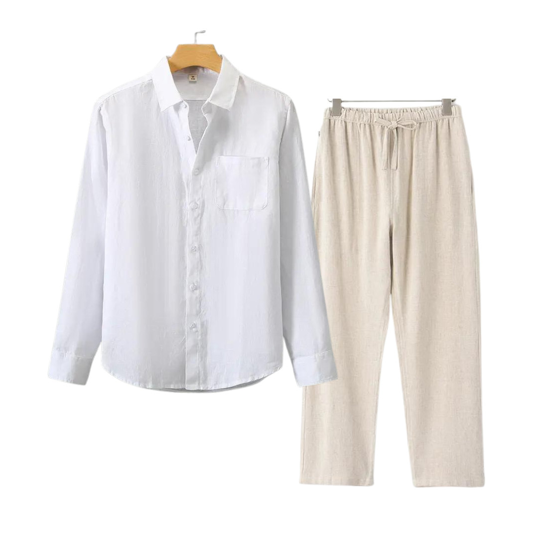 Monaco-Luxe™ | Le Lin — Ensemble Chemise & Pantalon