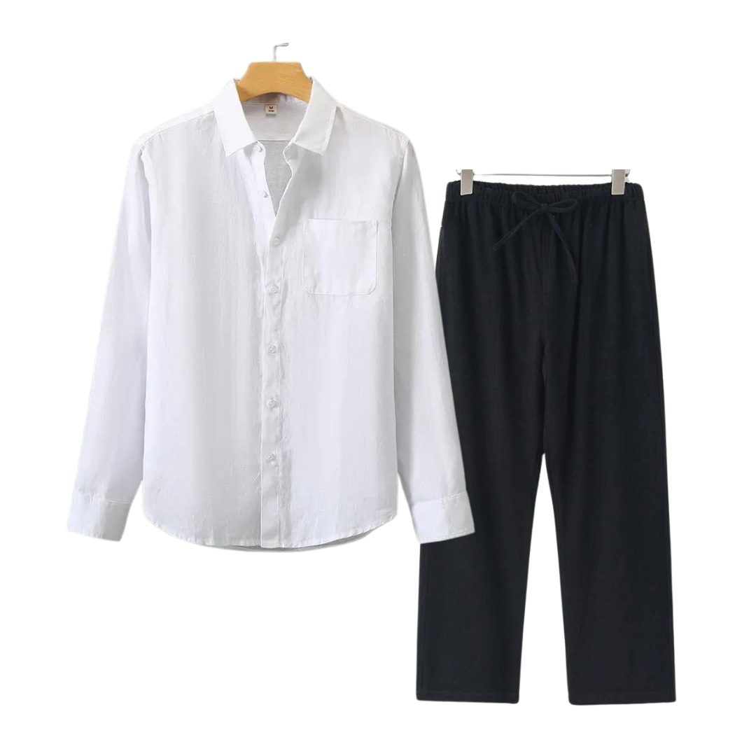 Monaco-Luxe™ | Le Lin — Ensemble Chemise & Pantalon