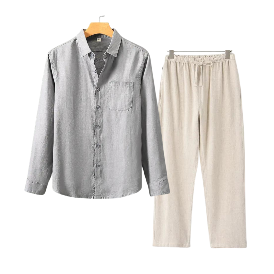 Monaco-Luxe™ | Le Lin — Ensemble Chemise & Pantalon