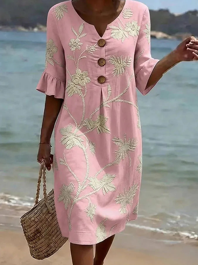 Monaco-Luxe™ | La Capri — Robe Florale Décontractée