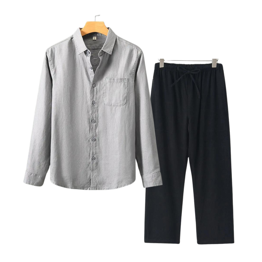 Monaco-Luxe™ | Le Lin — Ensemble Chemise & Pantalon