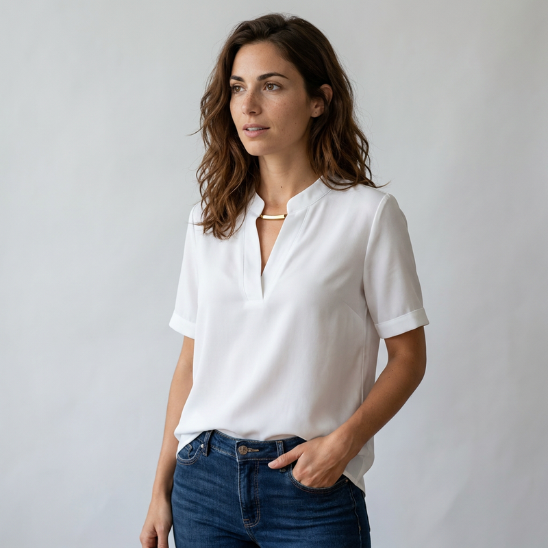 Monaco-Luxe™  La Rivage — Blouse Col en V