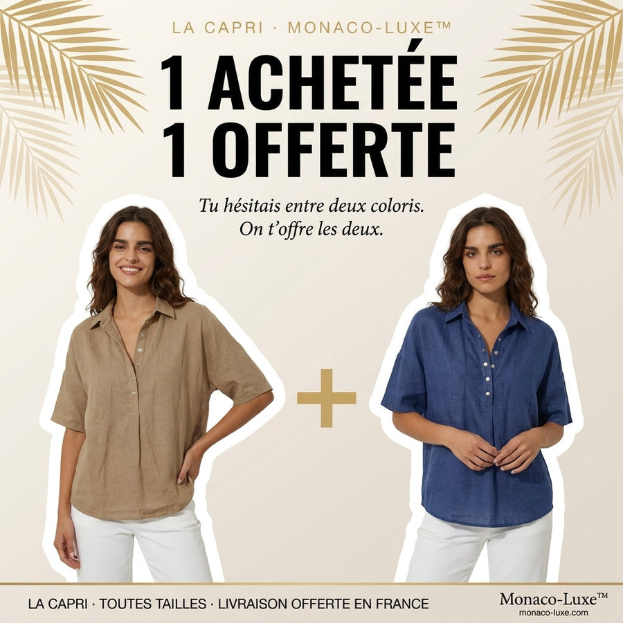 Deux blouses. Un seul prix.