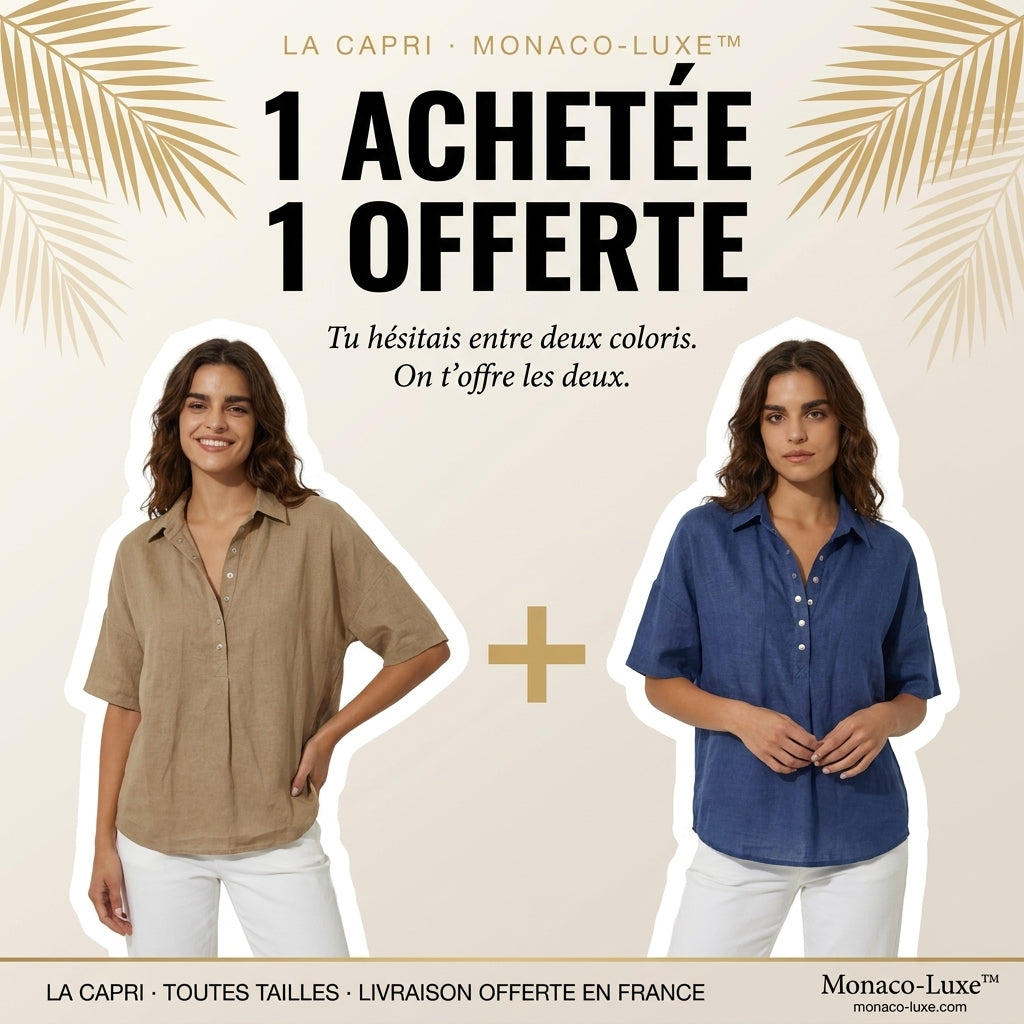 Deux blouses. Un seul prix.