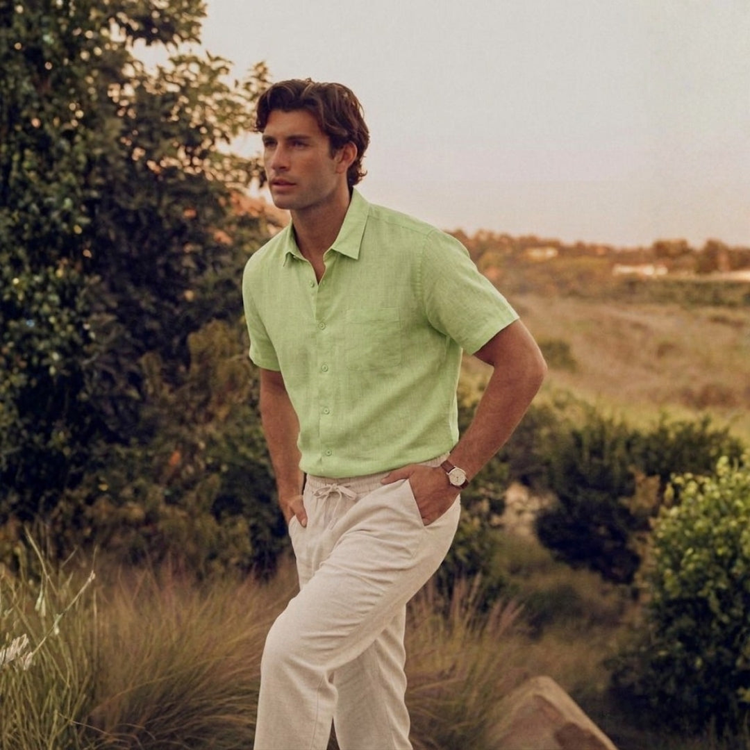 Monaco-Luxe™ | Le Lin Court — Ensemble Chemise & Short