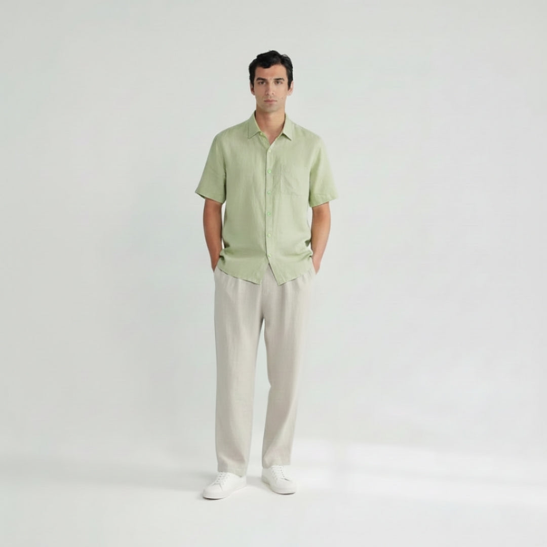 Monaco-Luxe™ | Le Lin Court — Ensemble Chemise & Short
