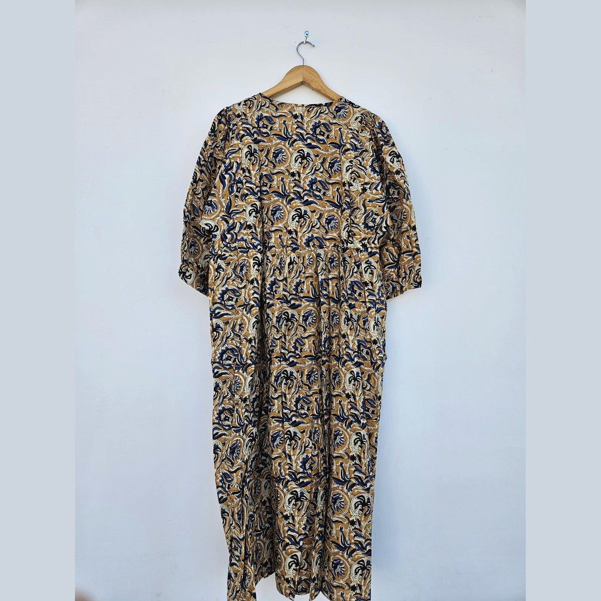Robe Cap-Martin, coton imprimé main